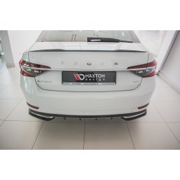Накладки сплиттеры боковые на задний бампер на Skoda Superb III рестайл
